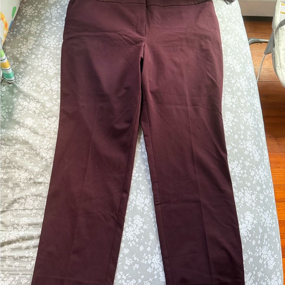 Ann Taylor Rich Burgundy Pants